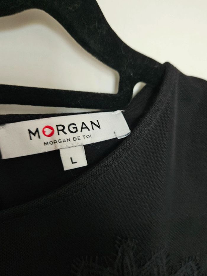 Tee shirt dentelle noir Morgan - photo numéro 3