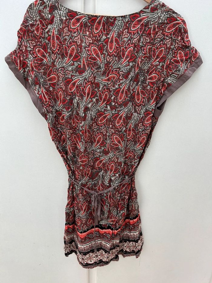 Robe d’été avec ceinture -woman taille 38 fleurs baroques - photo numéro 5