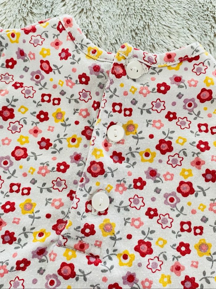 Ensemble Bloomer Culotte Tee Shirt Fleurs Bébé 3 mois - photo numéro 7