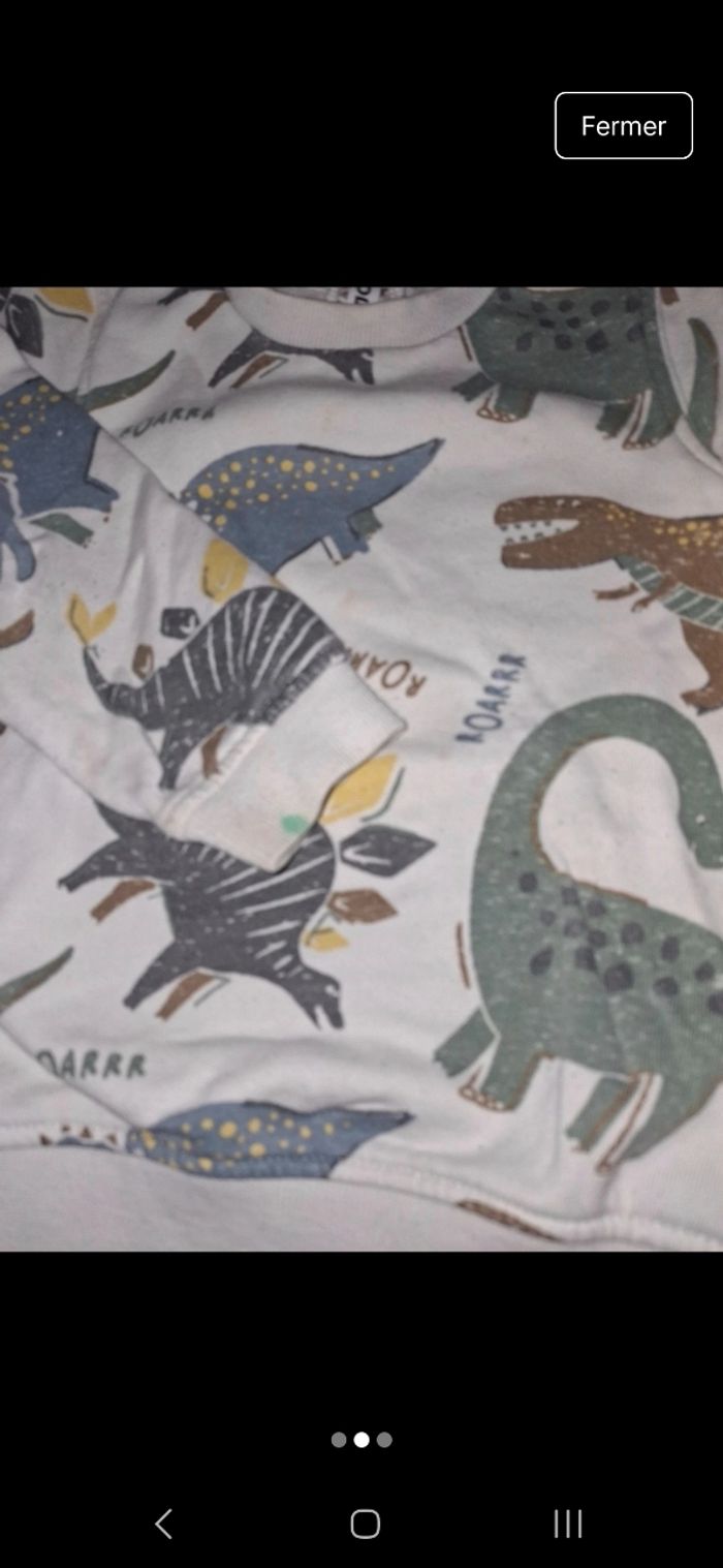 Pull dinosaure 24 mois 2 ans gemo - photo numéro 2