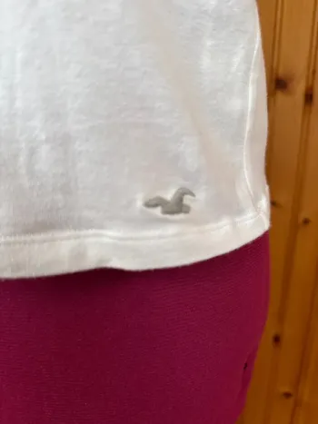Croc tee shirt blanc Hollister L