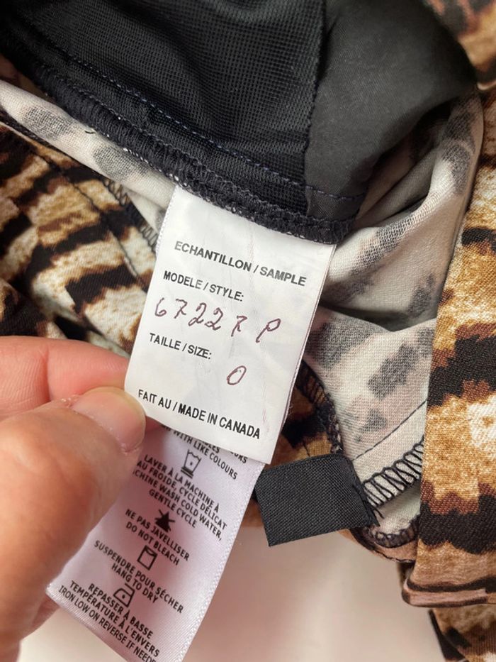 Pantacourt léopard quadrillé taille 0 -XS up! - photo numéro 5