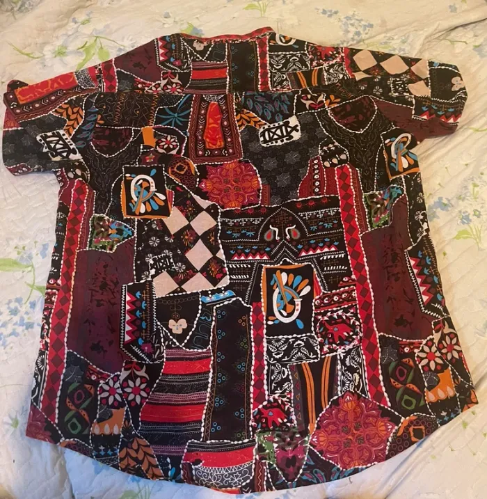 Chemise col rond à motif - photo numéro 3