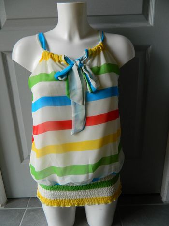 Top en soie T S/M "Tricotonic" neuf