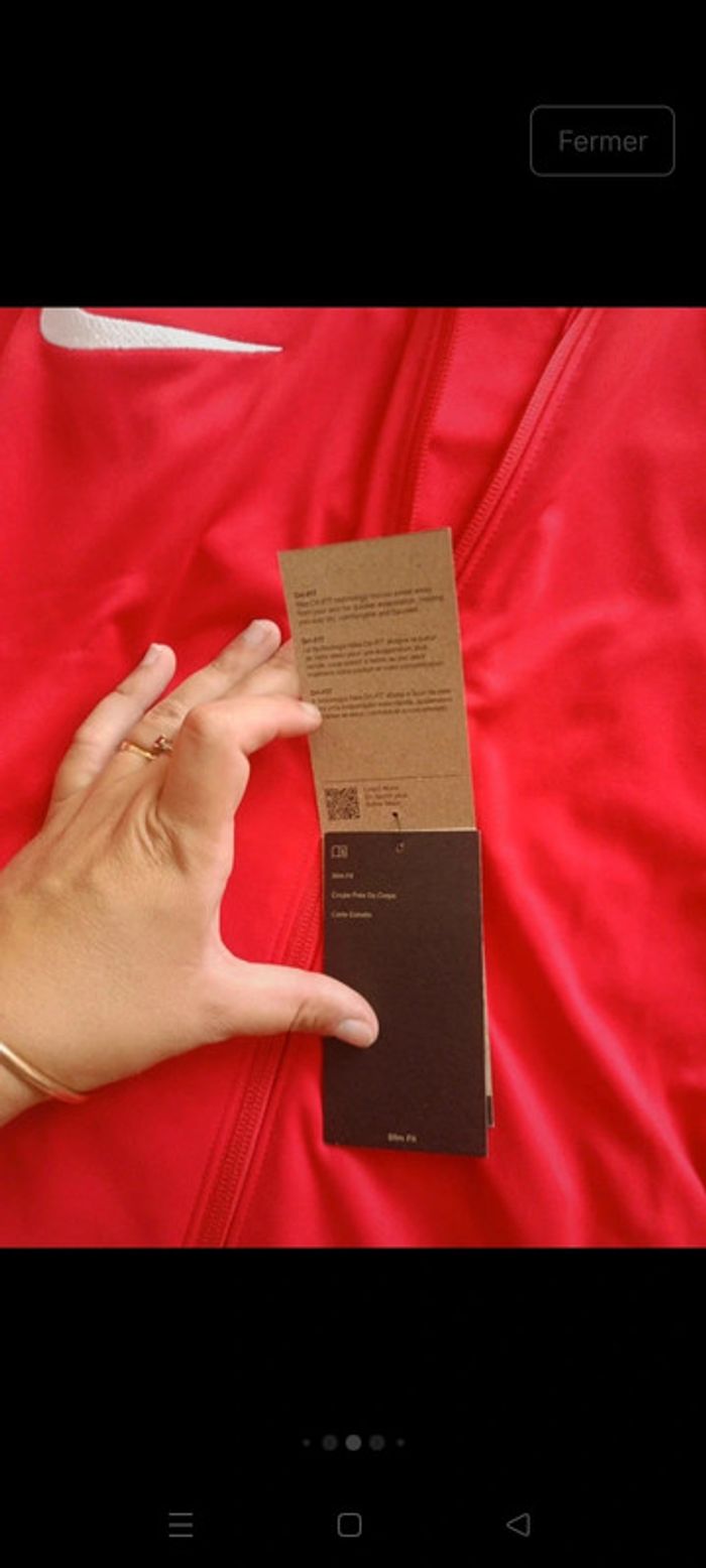 Veste nike homme rouge neuve taille M dri fit - photo numéro 4
