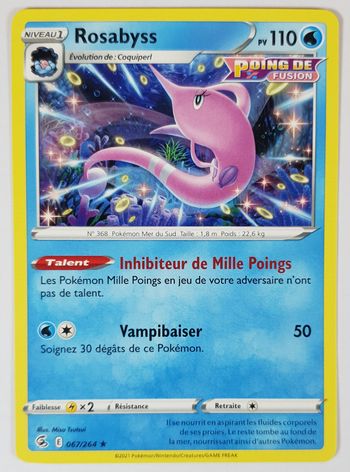 Carte Pokemon Rosabyss 067/264 ★ Poing de Fusion FR ©