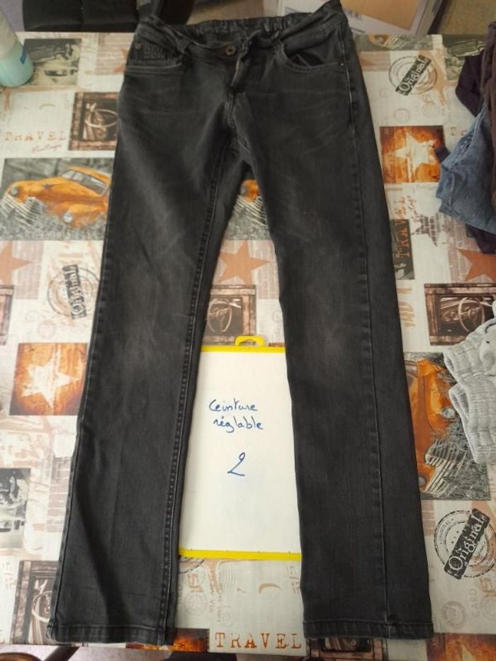 jeans noir reglable