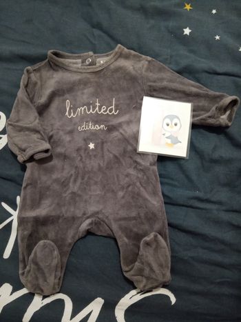 Pyjama gris "limited édition" _ 1 mois