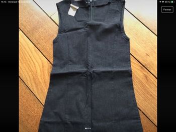 robe sergent major t 10 ans tbe  noir très fines rayures marron