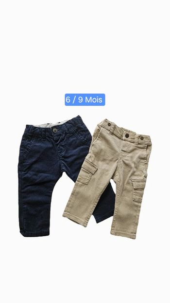 Lot de 2 pantalons 6/9 mois