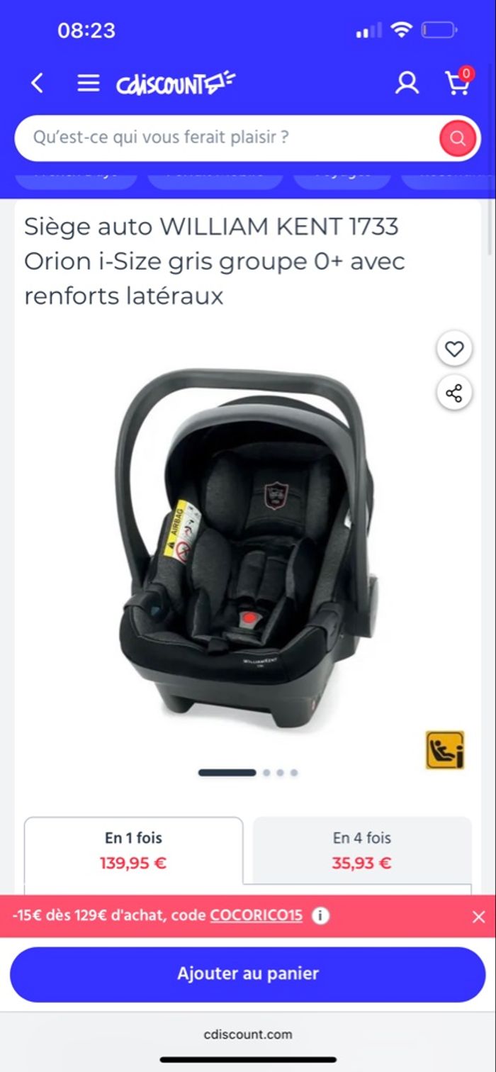 Poussette trio william Kent Vega + base isofix - photo numéro 4
