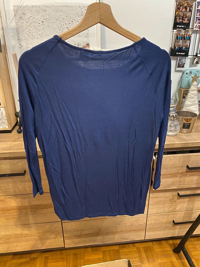 Blouse bleu pois - photo numéro 3