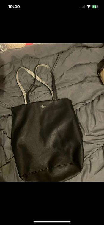 Sac Tote Bag Noir Élégant – Pratique & Grande Contenance (Cours / Bureau / Quotidien)