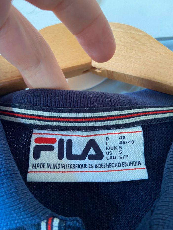Polo Fila bleu marine taille S - photo numéro 3