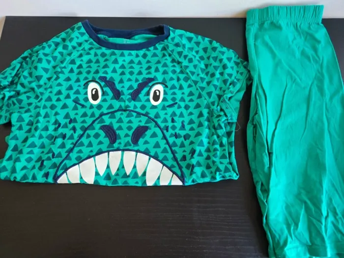 pyjama 2 pièces short vert Du pareil au même