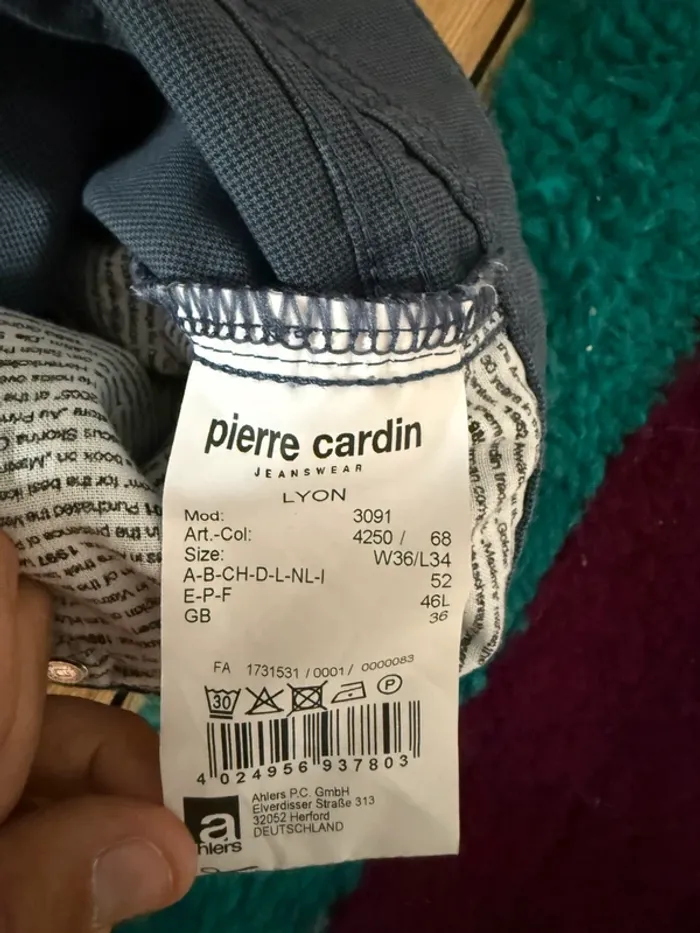 Pantalon droit bleu marine pierre cardin en très bon état - photo numéro 7
