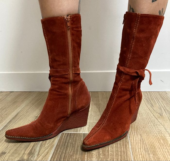 Bottes mi-hautes talon compensés - photo numéro 8