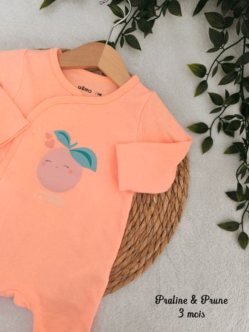 🌼 Grenouillère en jersey Gémo, 3 mois 