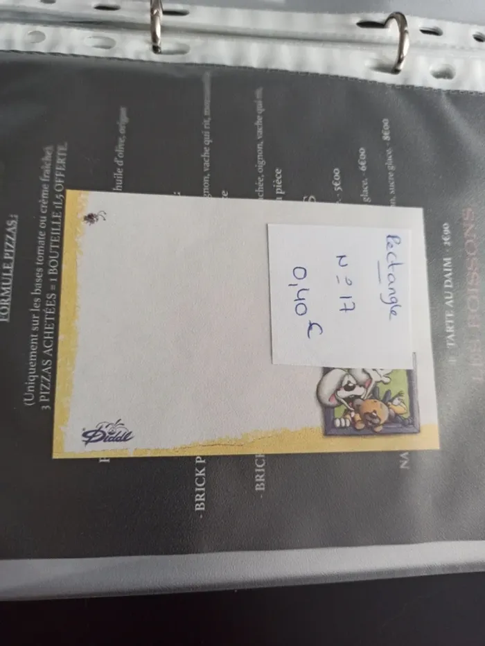 Feuille Diddl rectangulaire 17 0,40€