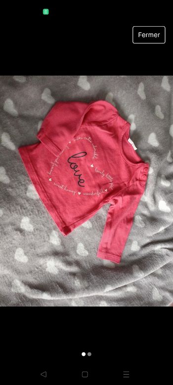 T-shirt manche longue 1mois