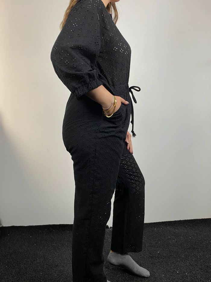Combinaison longue noire a fleurs Zara taille M - photo numéro 2