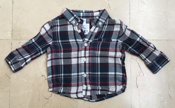 Chemise à carreaux manches longues bébé 6 mois