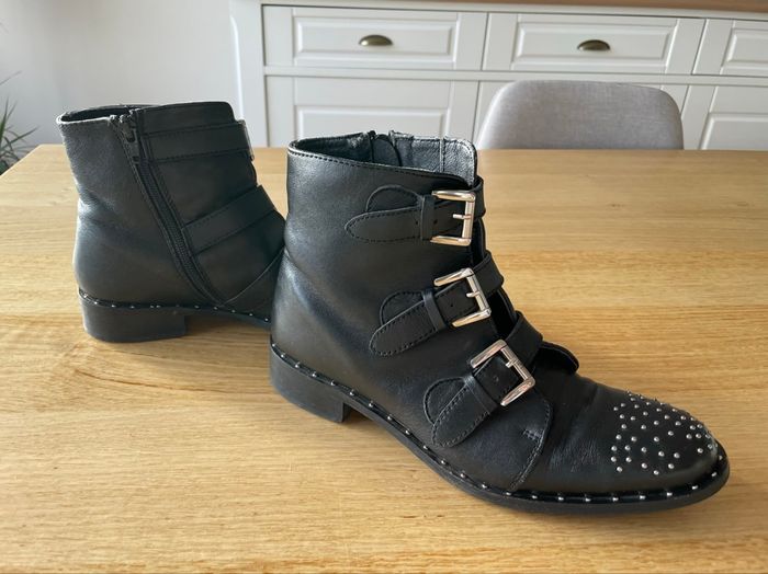 Bottines noir à clous femme pointure 38 - photo numéro 6