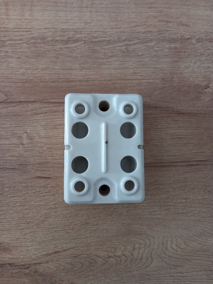 Domino ancien en ceramique et laiton. - photo numéro 9
