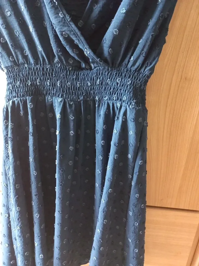 Jolie petite robe bleu marine élégante S neuve - photo numéro 3