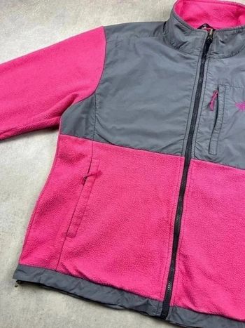 The North Face Denali Fleece Full Zip Retro Pile Jacket TNF Vest | Pink | Size XL | Women #301