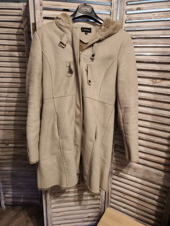Manteau femme caroll taille 38 beige
