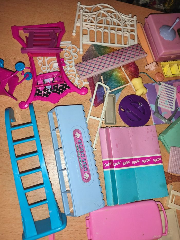 Lot Barbie meubles accessoires vintage pièces détachées machine à coudre mattel vintage - photo numéro 5