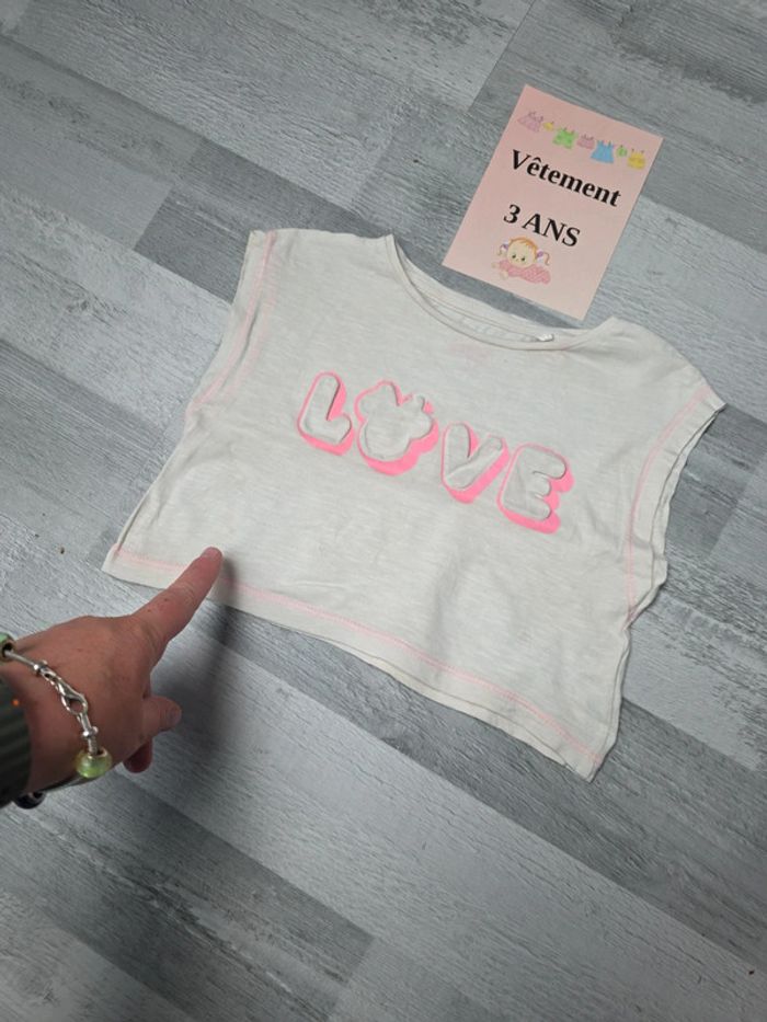 Tee shirt court fille 3 ans - photo numéro 3
