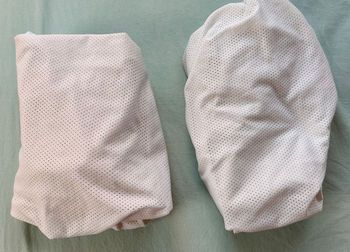 Lot de 2 draps housses perforés blanc 120x60 cm