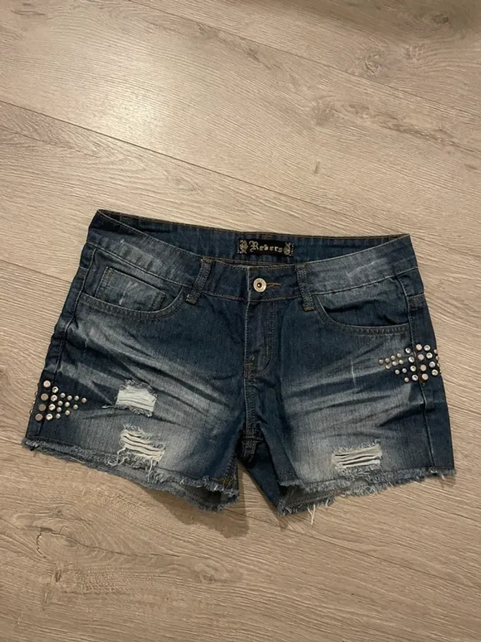 Combishort H&M à fleurs rose et bleu taille 38 - Idéal été - photo numéro 11