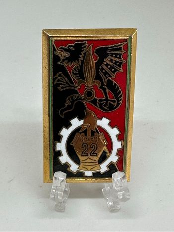 Insigne 22°  Bataillon Du Génie / Indochine /LÉGION ÉTRANGÈRE /Retirage émail
