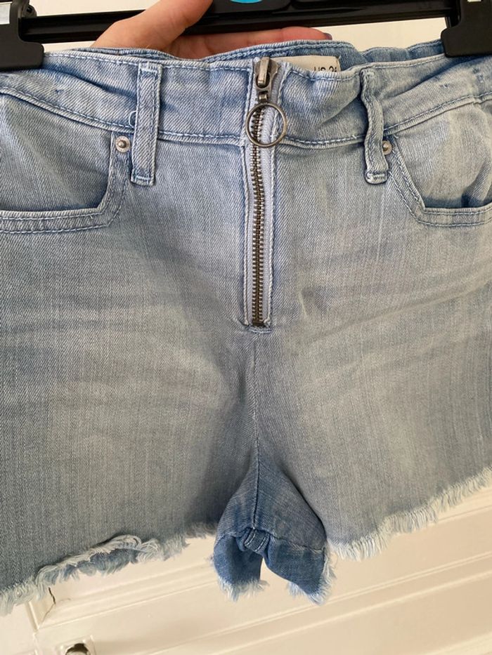 Short en jean taille haute bleu clair S - photo numéro 4
