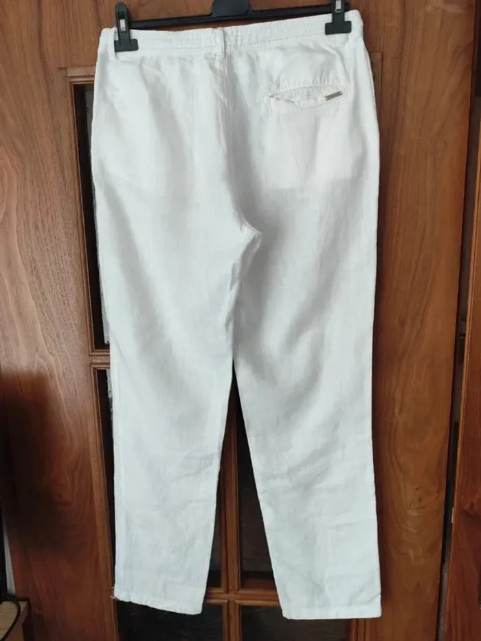 Pantalon lin blanc - photo numéro 2