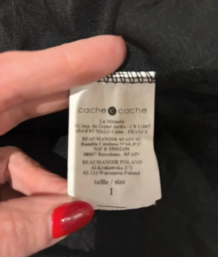 Haut noir asymétrique Cache Cache – taille 1 (S) - photo numéro 8