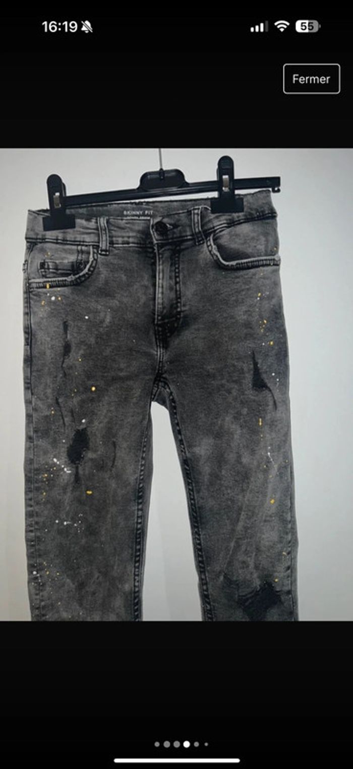 Jean slim troué Zara taille 11/12 ans 152 cm - photo numéro 4