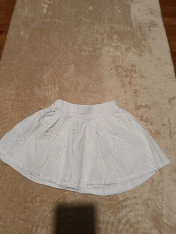 Jupe blanche broderie 18 mois