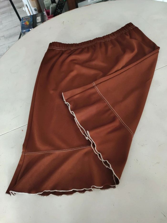 Jupe mi-longue bleu bonheur t50