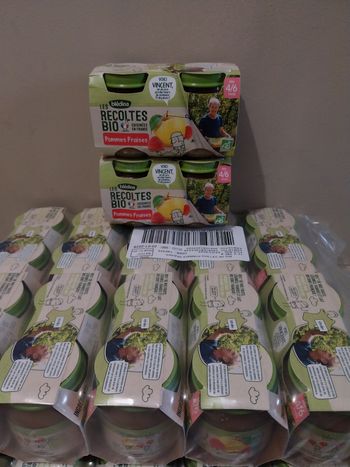 Lot 12 packs de compotes pomme fraise bledina