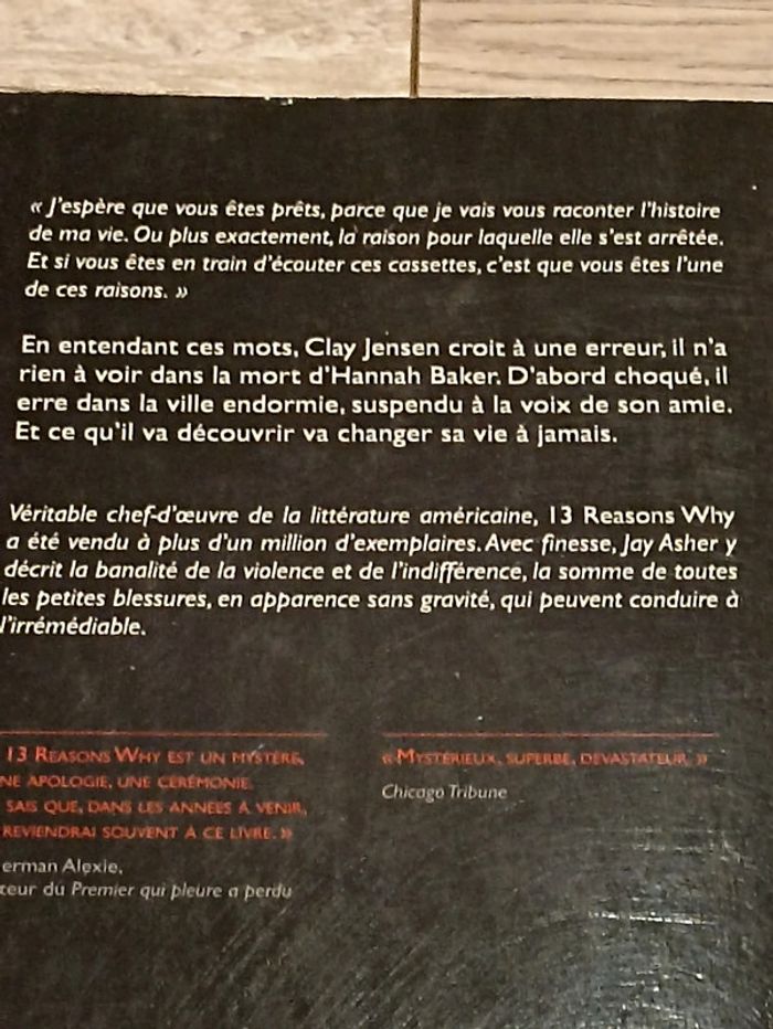 Livre 13 reasons why jay asher - photo numéro 3