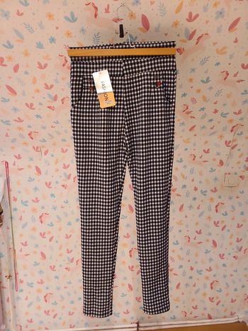 Pantalon vichy noir et blanc