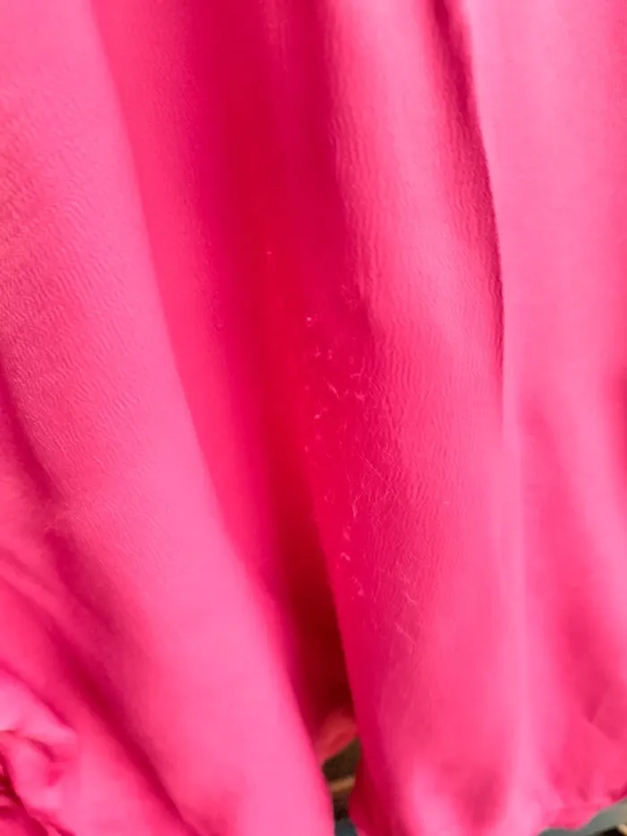 M chemise manche longue en satin rose zara taille M - photo numéro 7