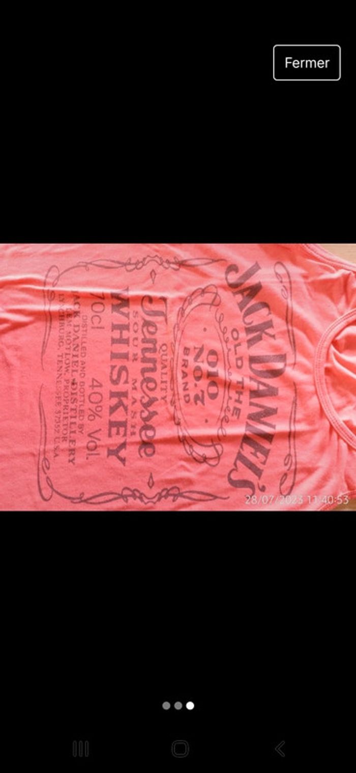 Débardeur Jack Daniel's rose fluo - photo numéro 3