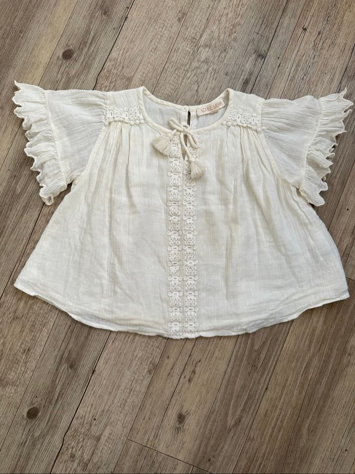 Blouse  Louise misha à pompons  blanc cassé 4 ans - photo numéro 7