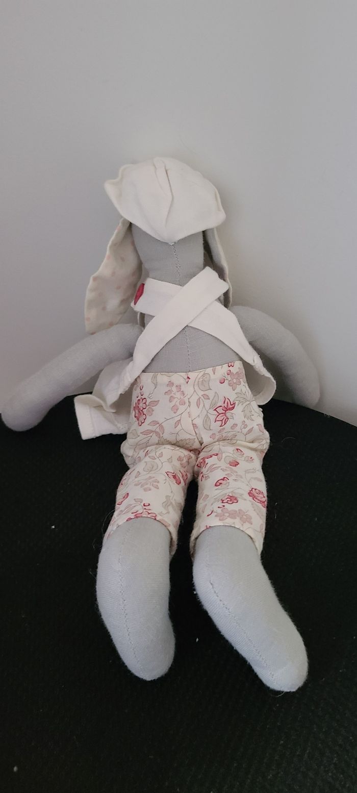Lapin tissu poupée déco jacinthe : enfants-peluches-doudous par denstyle - photo numéro 7