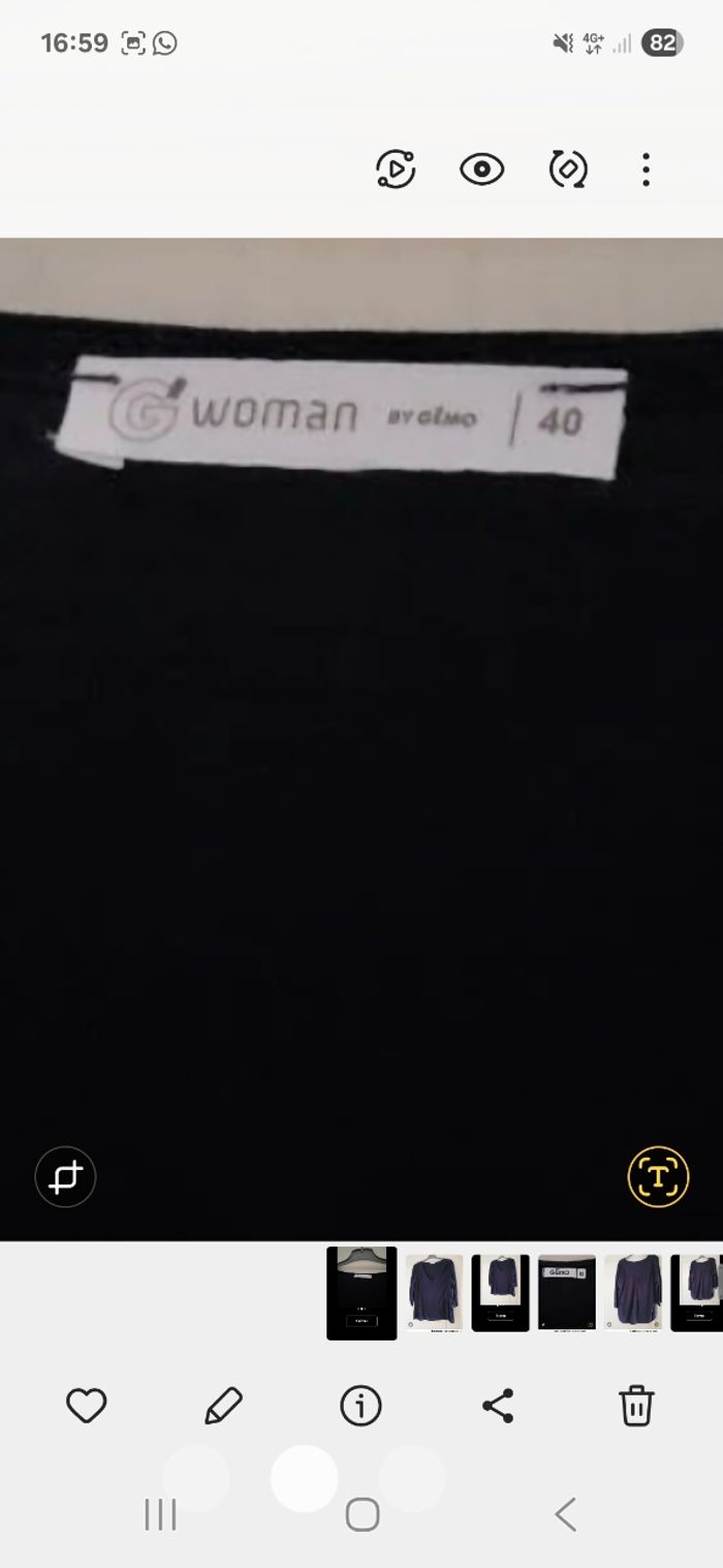 Blouse bleu marine Gémo - photo numéro 3